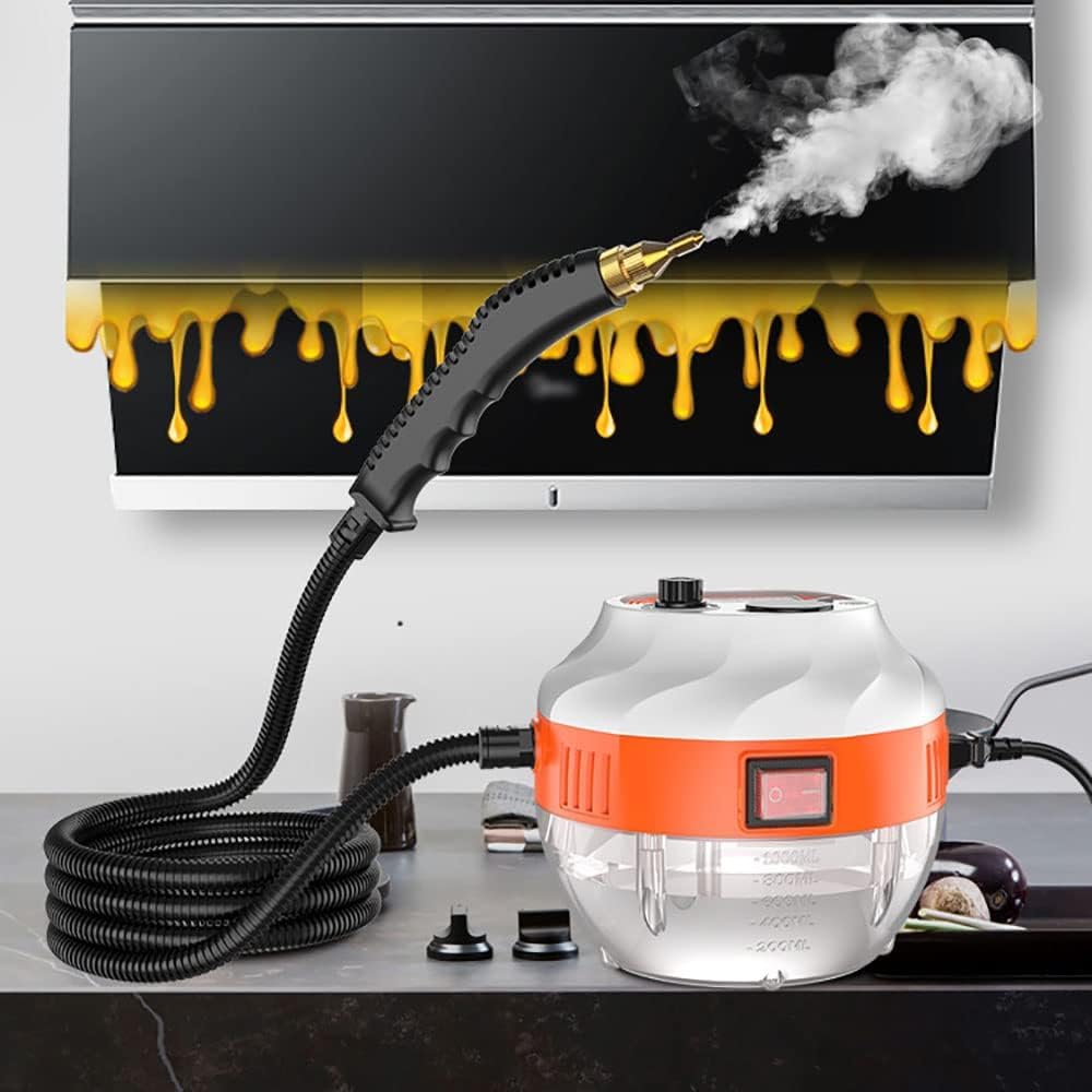 High-Temperature Steam Cleaner for Air Conditioner, Kitchen Range Hood & Appliances - Powerful Sterilization & Disinfection Tool (Orange) | Perfect for Deep Cleaning Home, Office & Commercial Spaces