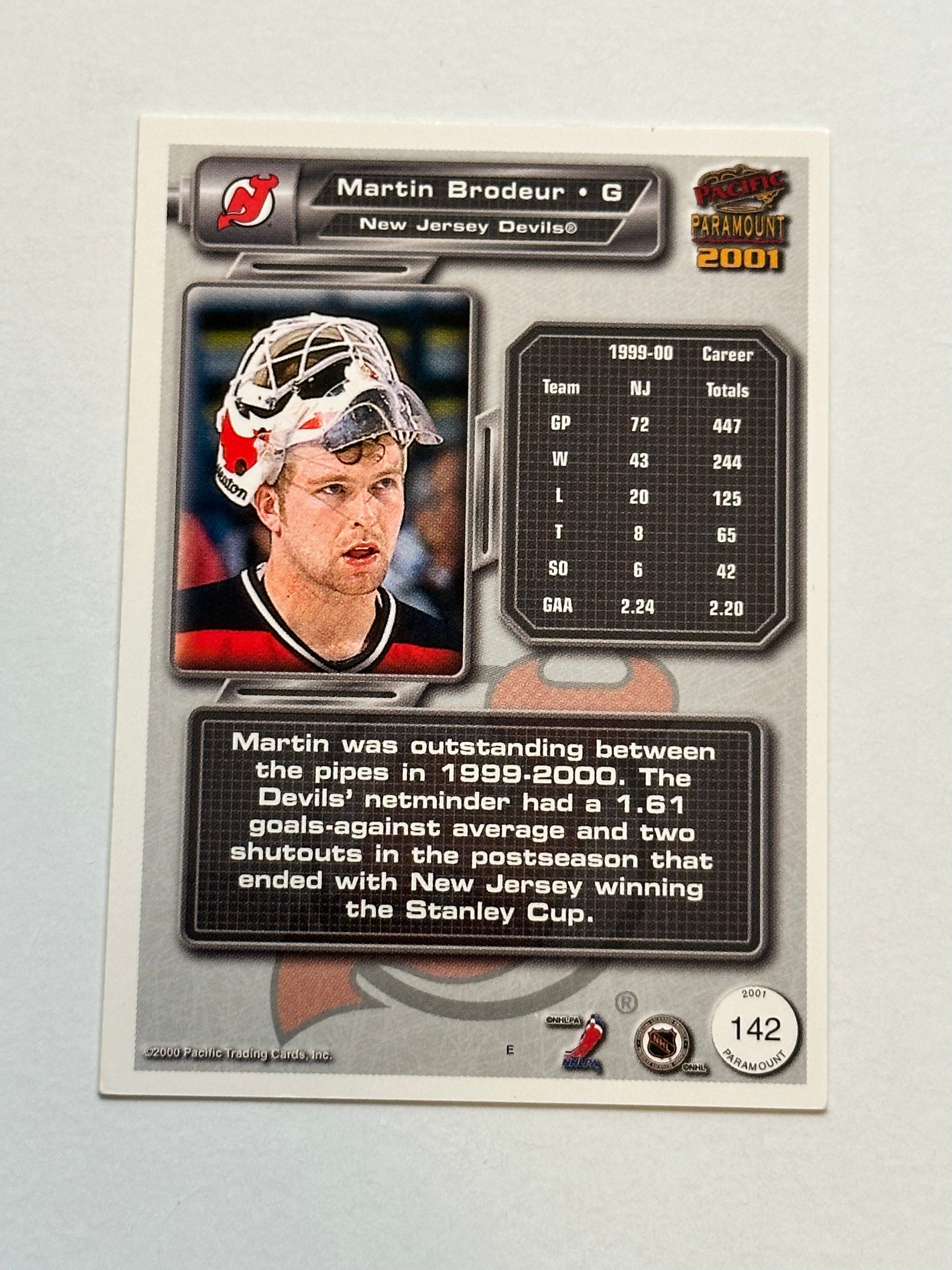 Authentic Martin Brodeur Signed Hockey Card with COA - Perfect for NHL Collectors, Sports Memorabilia Fans & Hockey Enthusiasts