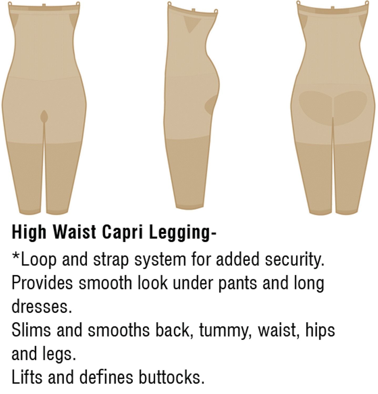 Eurotard Women's JFL19 High Waist Body Shaper Tummy Control Shapewear - Perfect for Workout, Daily Wear & Special Occasions