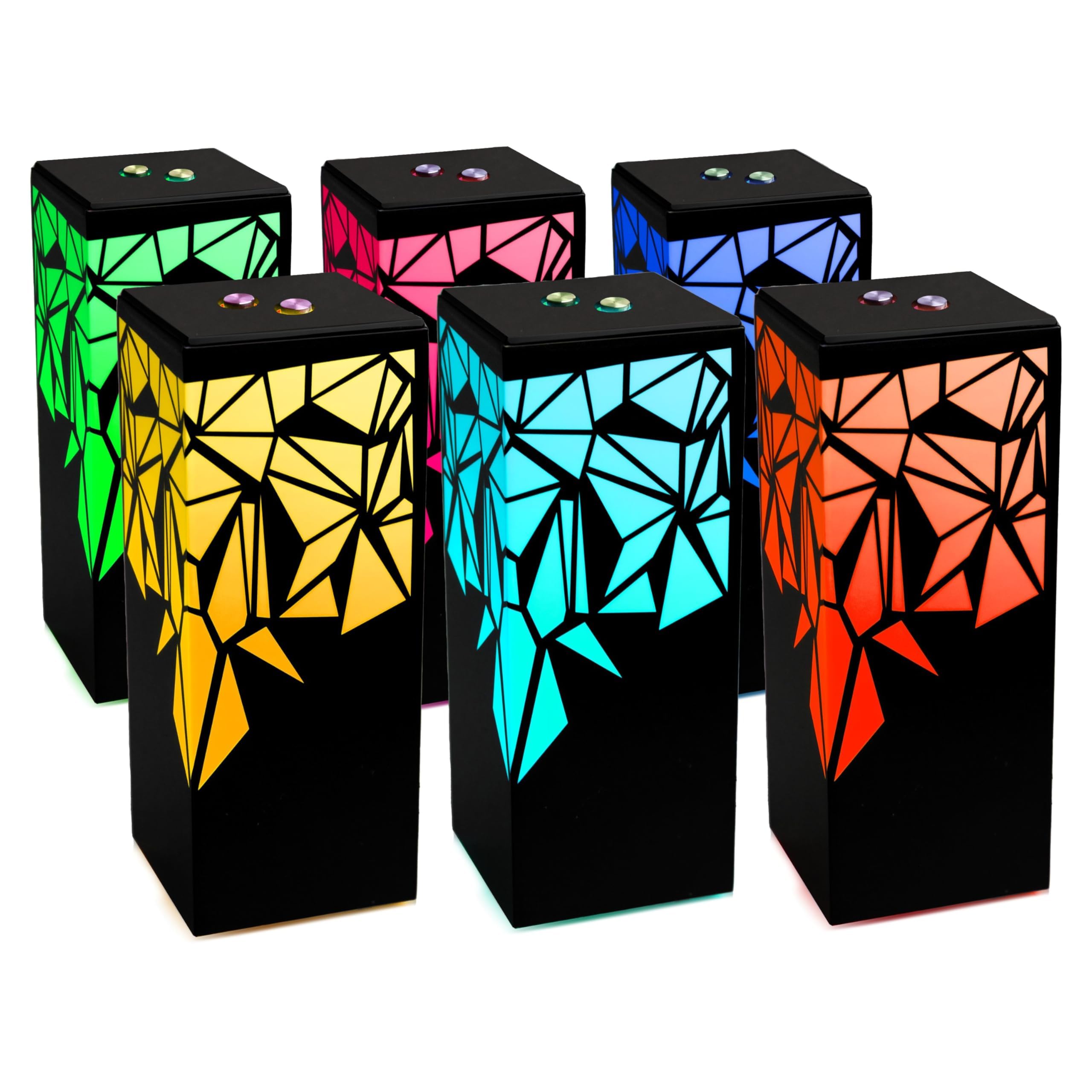 Telepathy® Long Distance Friendship Lamp - Raining Diamonds Design | WiFi Touch-Controlled LED Light for Couples & Families | Perfect Gift for Valentine's Day, Anniversary & Long Distance Relationships | Bedside Night Light for Home Decor (Set of 6)