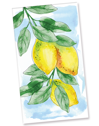 Fresh Lemons Guest Towel Napkins - 36 Count Premium Paper Napkins for Parties, Weddings & Home Decor - Citrus-Themed Paper Towels for Kitchen, Dining & Bathroom Use
