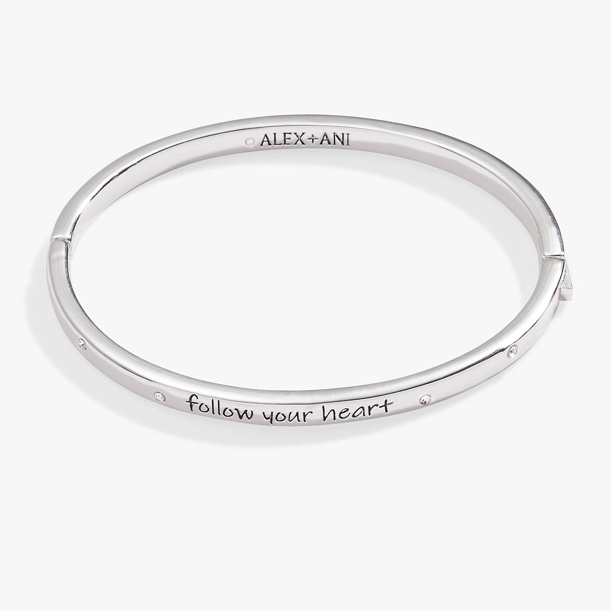 Follow Your Heart Inspirational Mantra Bangle - Motivational Jewelry for Women, Positive Affirmation Bracelet - Perfect for Yoga, Meditation & Daily Encouragement