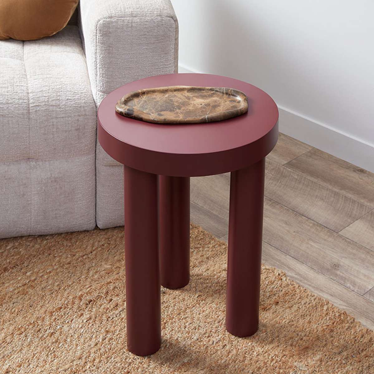 Billy Side Table - Modern Nightstand with Storage Shelf - Perfect for Bedroom, Living Room & Office - Shiraz Finish