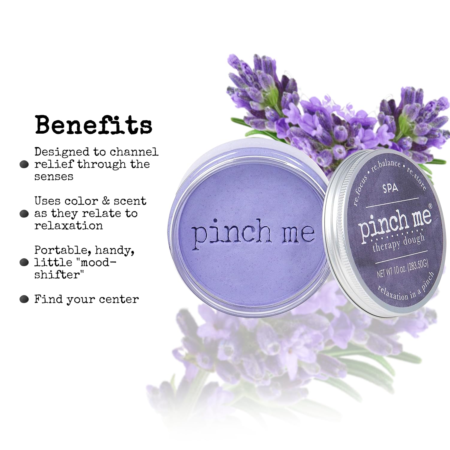 Pinch Me Therapy Dough - 10oz Aromatherapy Stress Relief Putty for Anxiety & Focus - Spa Scented Sensory Fidget Toy for Adults & Kids - Perfect for Office, Classroom, and Home Relaxation