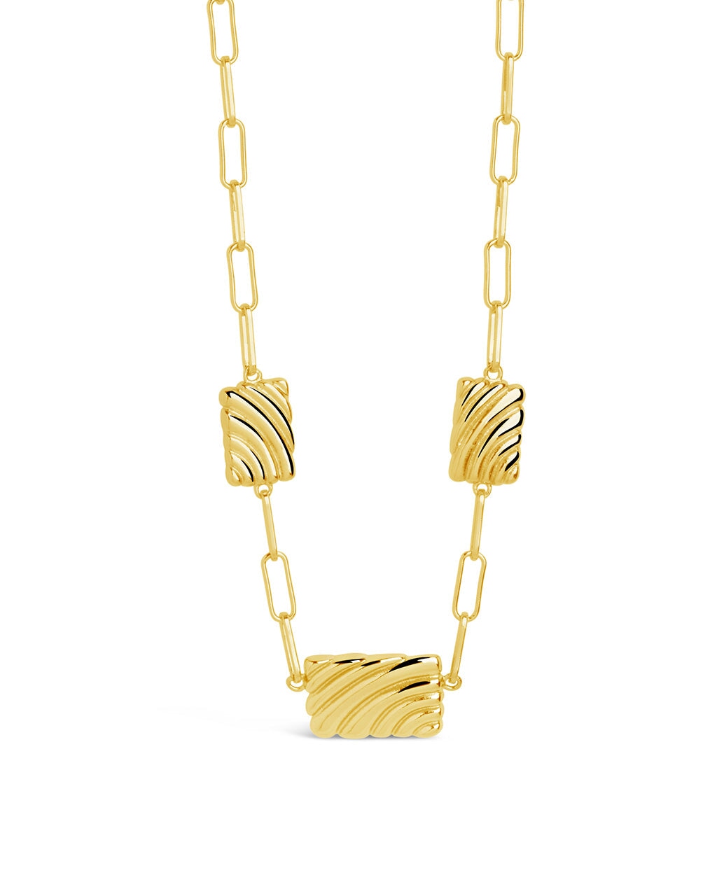 Haydée Triple Textured Charm Necklace for Women - Elegant Layered Pendant Jewelry for Daily Wear, Date Night & Special Occasions