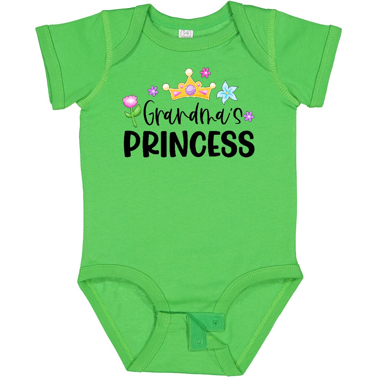 Grandma's Princess Crown Baby Bodysuit - Cute Flower Outfit for Infants