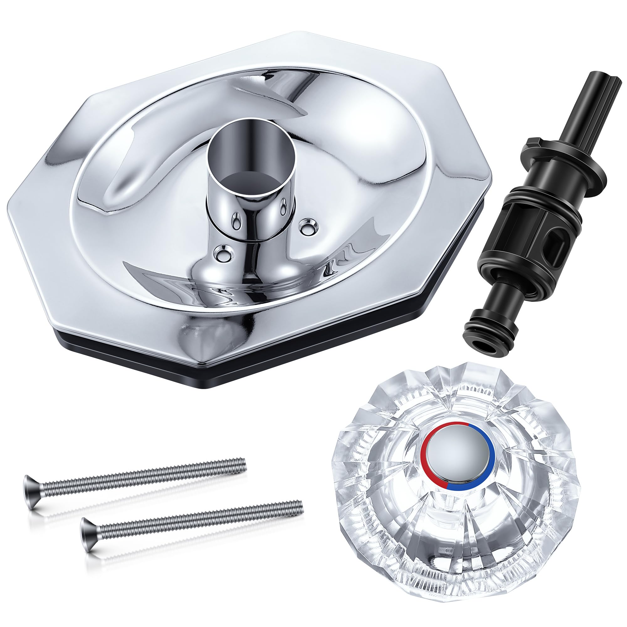Dreyoo Price Pfister Avante Shower Trim Kit Replacement - Push Pull Shower Valve Parts with Cartridge, Escutcheon, Screws, Sleeve, Handle & Gasket - Compatible with Tub and Shower Faucet for Bathroom Renovation