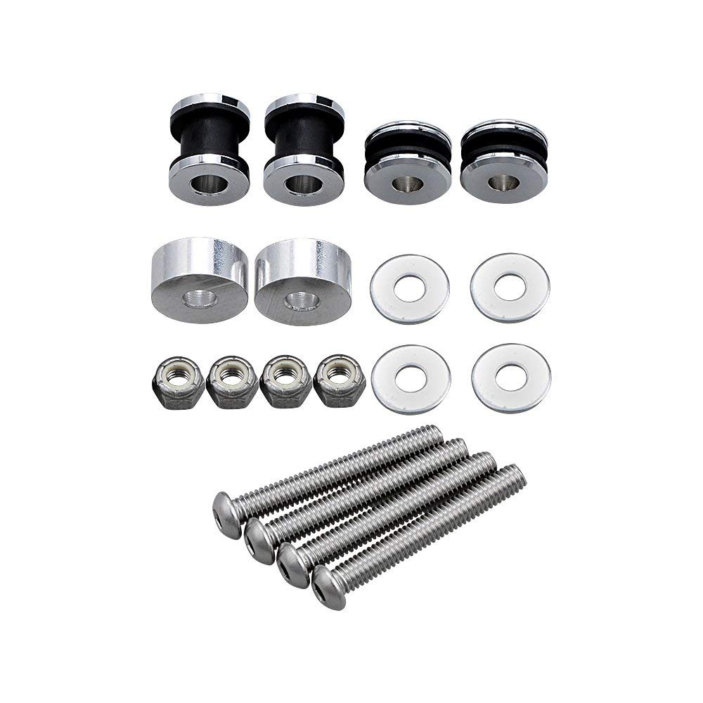 Quick Release Luggage Rack & Sissy Bar Docking Hardware Kit for Harley Davidson Touring FLSTC FXSTSB FXSTS FXSTC FLSTF FXST FXSTB FLSTN (1984-2020) - Easy Motorcycle Storage Solution for Road Trips & Daily Commuting