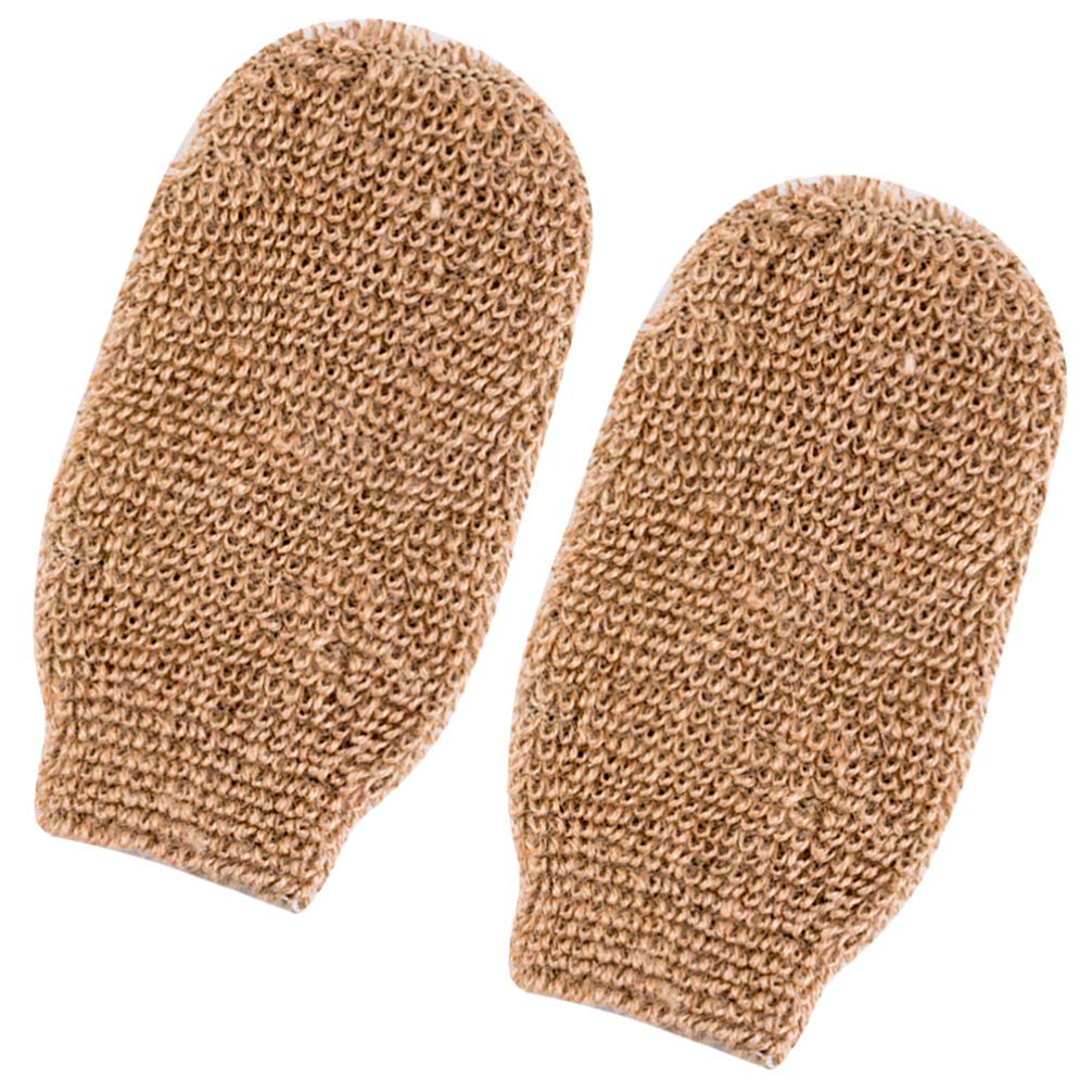 EXCLUZO 2-Pack Exfoliating Bath Shower Gloves - Dead Skin Remover & Body Scrub Mittens for Smooth Skin - Perfect for Spa, Dry Brushing & At-Home Skincare Routine