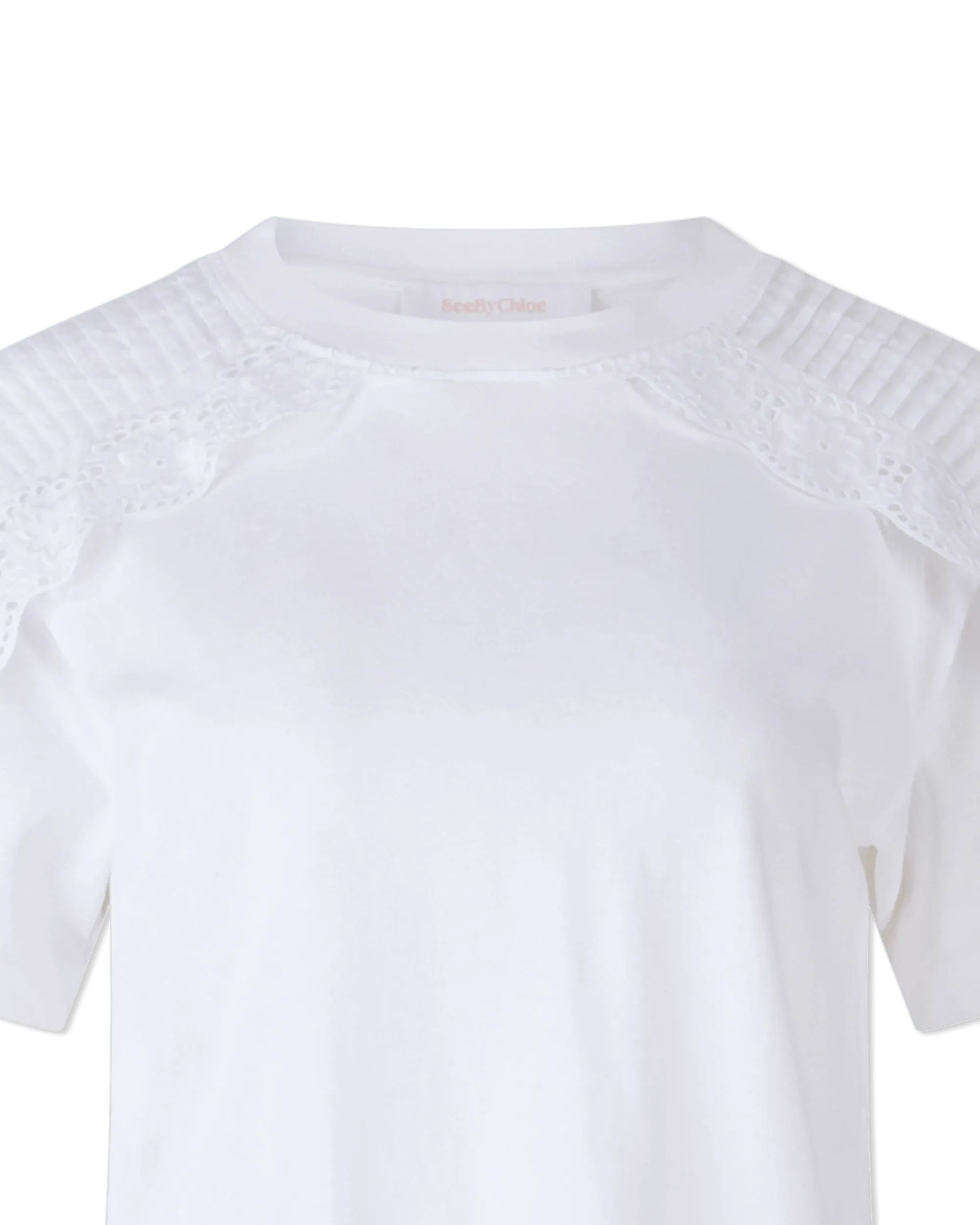 Stylish Eyelet Embroidered Cotton T-Shirt for Women | Breathable Summer Top | Casual & Boho Fashion | Perfect for Outings, Beach & Date Nights
