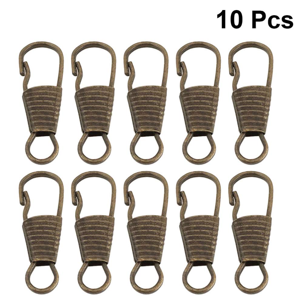 10pcs Bronze Zipper Pull Tab Replacement - Universal Metal Zipper Handle Repair Kit for Suitcases, Luggage, Backpacks, Coats & Boots | Durable Zipper Slider Parts for Easy Fixing & DIY Projects