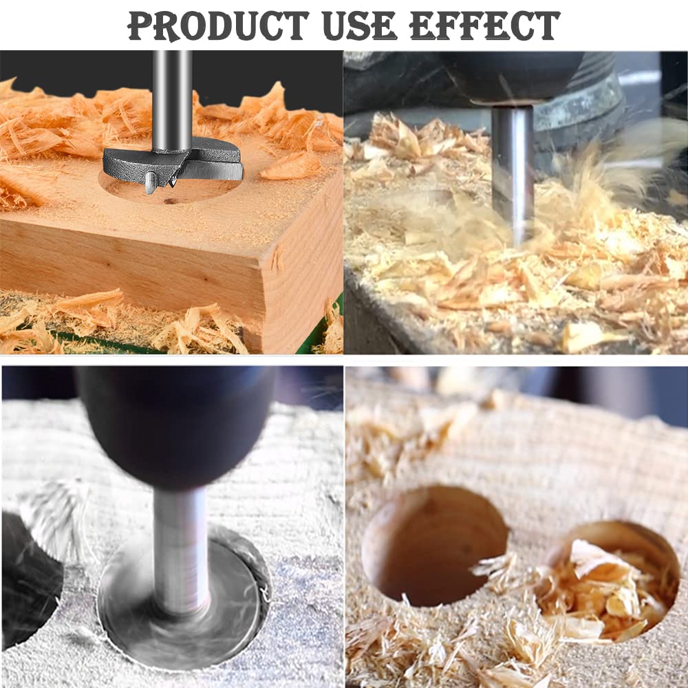 50mm Carbide Forstner Drill Bit - Hex Handle Wood Hole Saw for Wood, Plastic & Plywood - Perfect for Woodworking, Cabinetry & DIY Projects