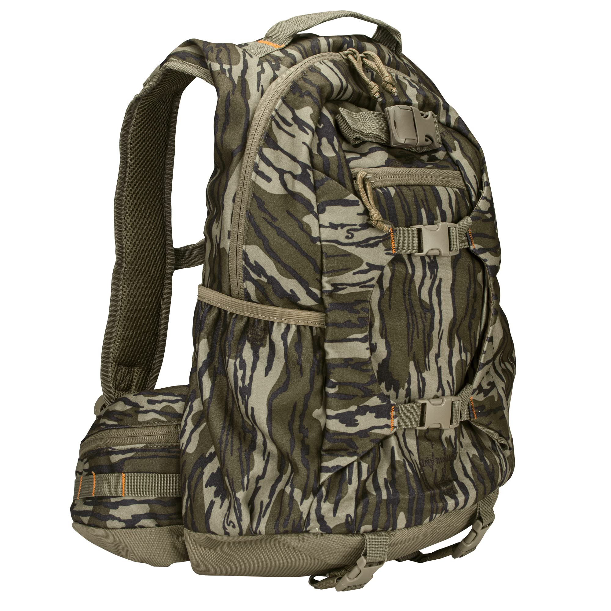 North Mountain Gear Camouflage Hunting Backpack - Waterproof Bow & Rifle Compatible Hunting Bag (Mossy Oak Bottomland) - Perfect for Deer Hunting, Turkey Hunting & Outdoor Adventures