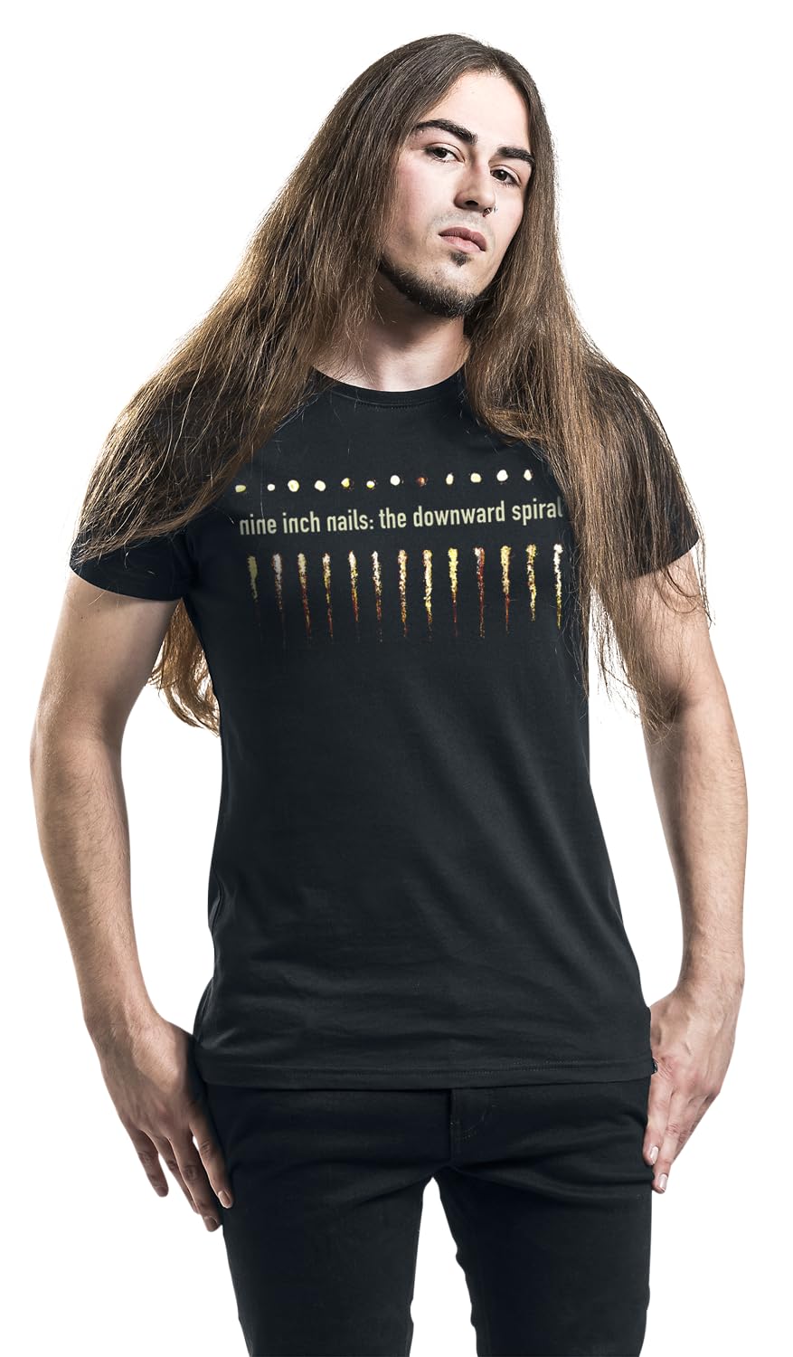 Official The Downward Spiral Band Logo Men's Black T-Shirt - Comfortable Cotton Tee for Concerts, Streetwear & Casual Outfits