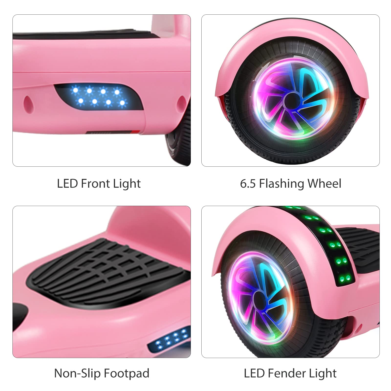 6.5 Inch LED Light Up Scooter for Kids - 2 Wheel Kick Scooter with Fashion Lights | Perfect for Outdoor Play, Commuting & Birthday Gifts