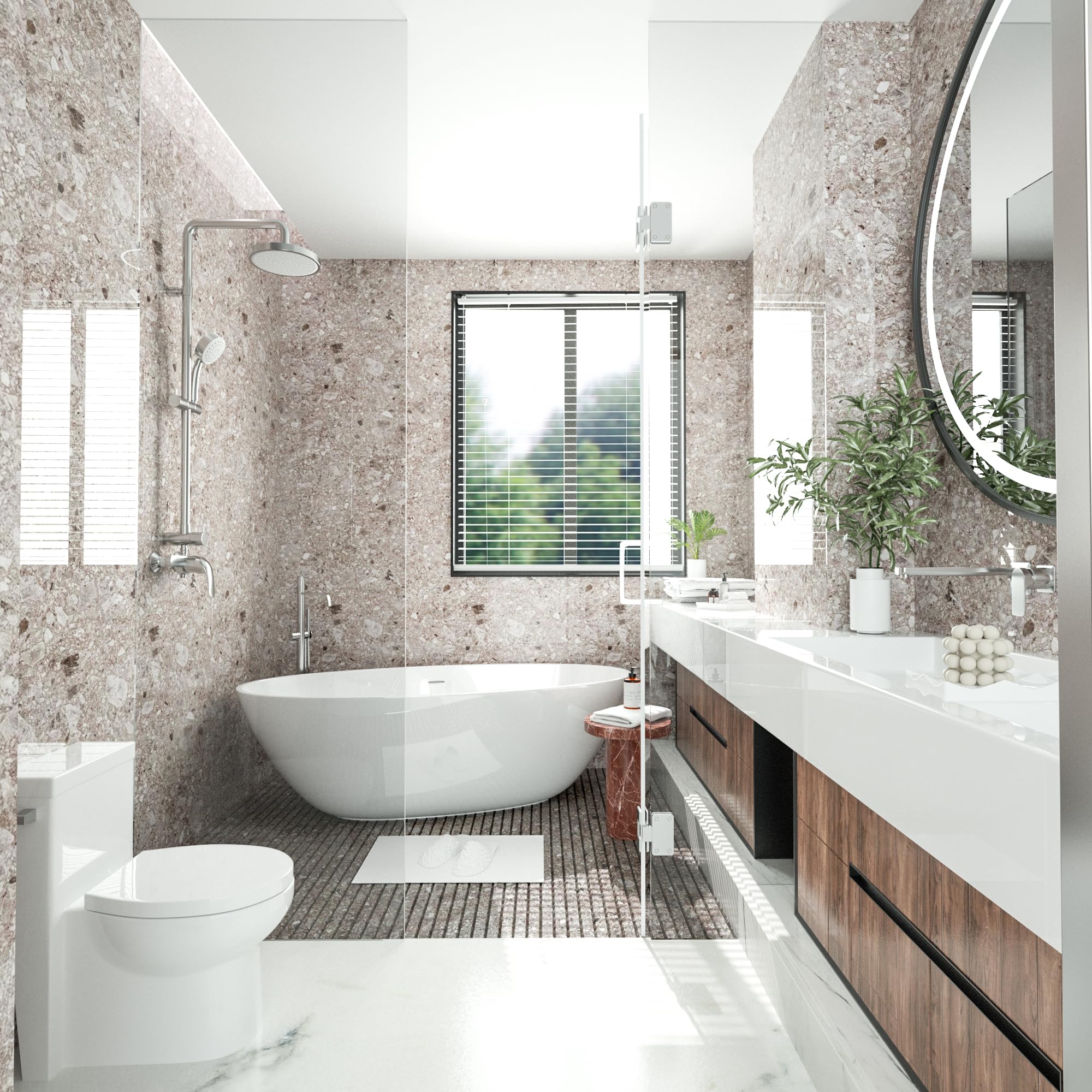 Lordear One Piece Toilet with Comfort Soft Seat - Elongated Single Flush 1.28 GPF White Ceramic Bathroom Toilet, 12