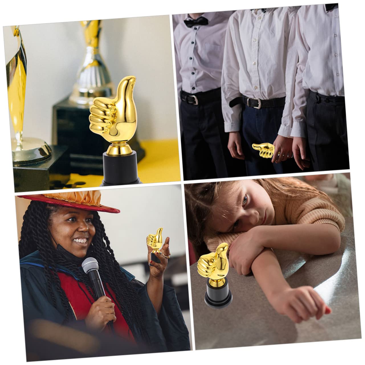 Happyyami Golden Kids Trophy Awards - Elegant Home Decor, Party Favors & Toddler Toys - Perfect for Birthday Parties, School Achievements & Sports Awards