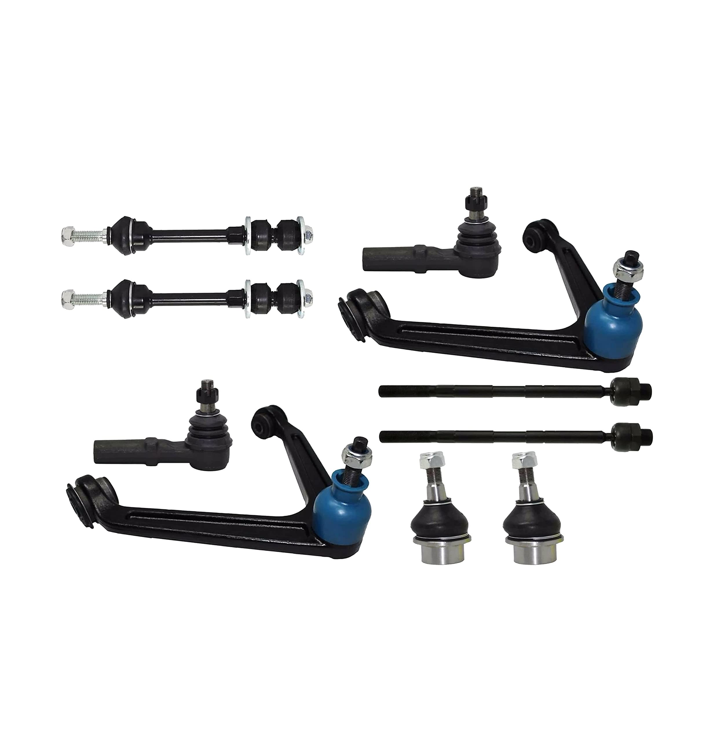 10-Piece Steering & Suspension Kit for Dodge Ram 1500 2002-2005 RWD - Sway Bars, Tie Rod Ends, Ball Joints, Control Arms | Off-Road & Towing Upgrade