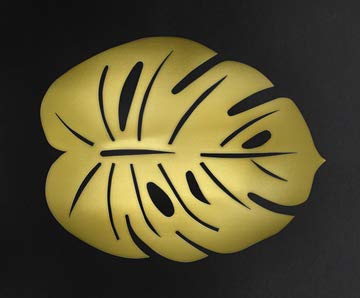 Banana Leaf Placemats Set of 6 - Natural Palm Leaf Decor for Dining Table | Waterproof Vinyl Placemats for Indoor & Outdoor Use | Easy to Clean & Durable | Perfect for Tropical Parties, Beach Weddings & Summer Dining