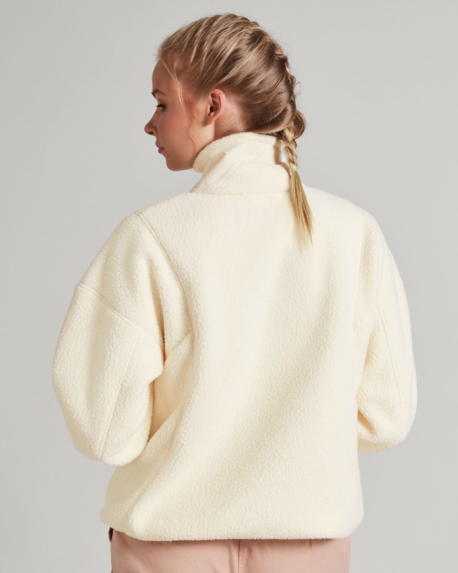 Co Z High Pile Women's Pullover Sweater - Soft Natural Color Winter Knit Top for Casual Wear & Outdoor Activities