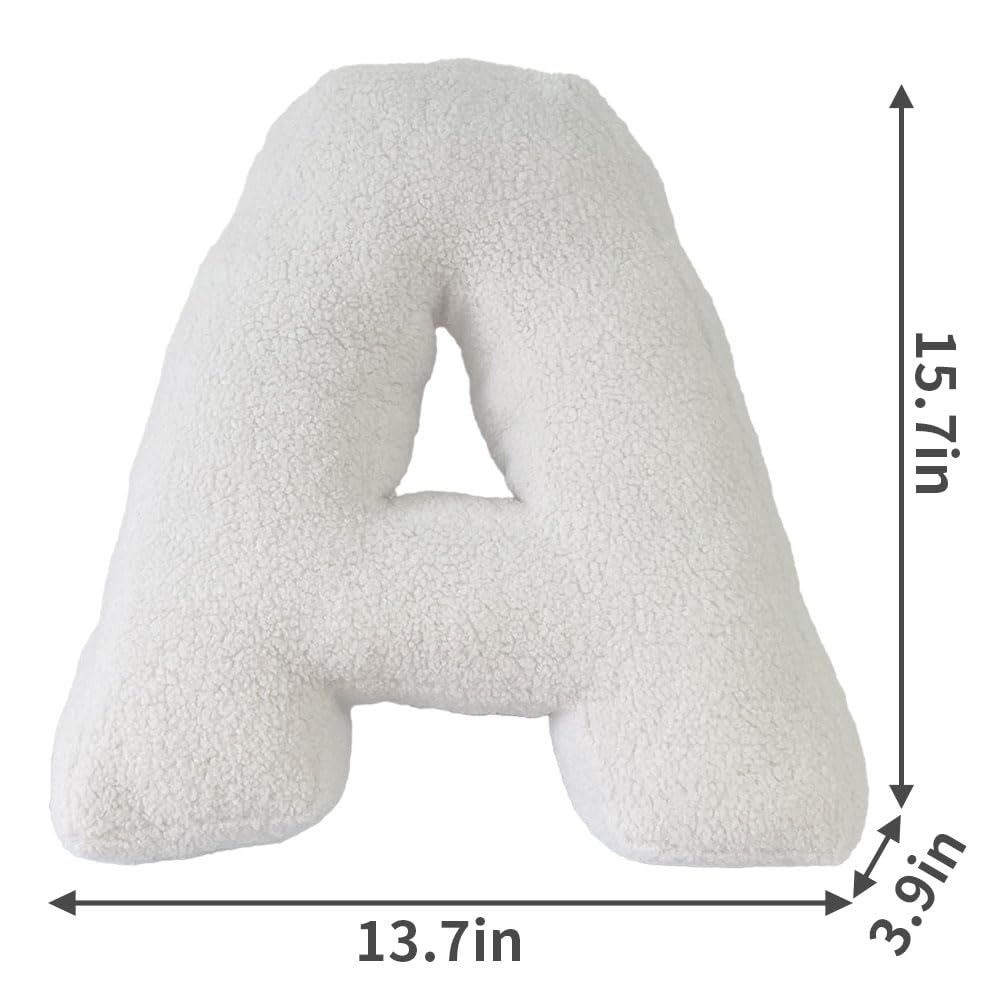 Soft Letter Plush Pillow - Decorative Alphabet Throw Pillows A to Z for Bed, Couch & Sofa | Cozy Hugging Letter Pillows for Living Room, Bedroom & Dorm Decor | Perfect Gift for Kids, Teens & Home Styling