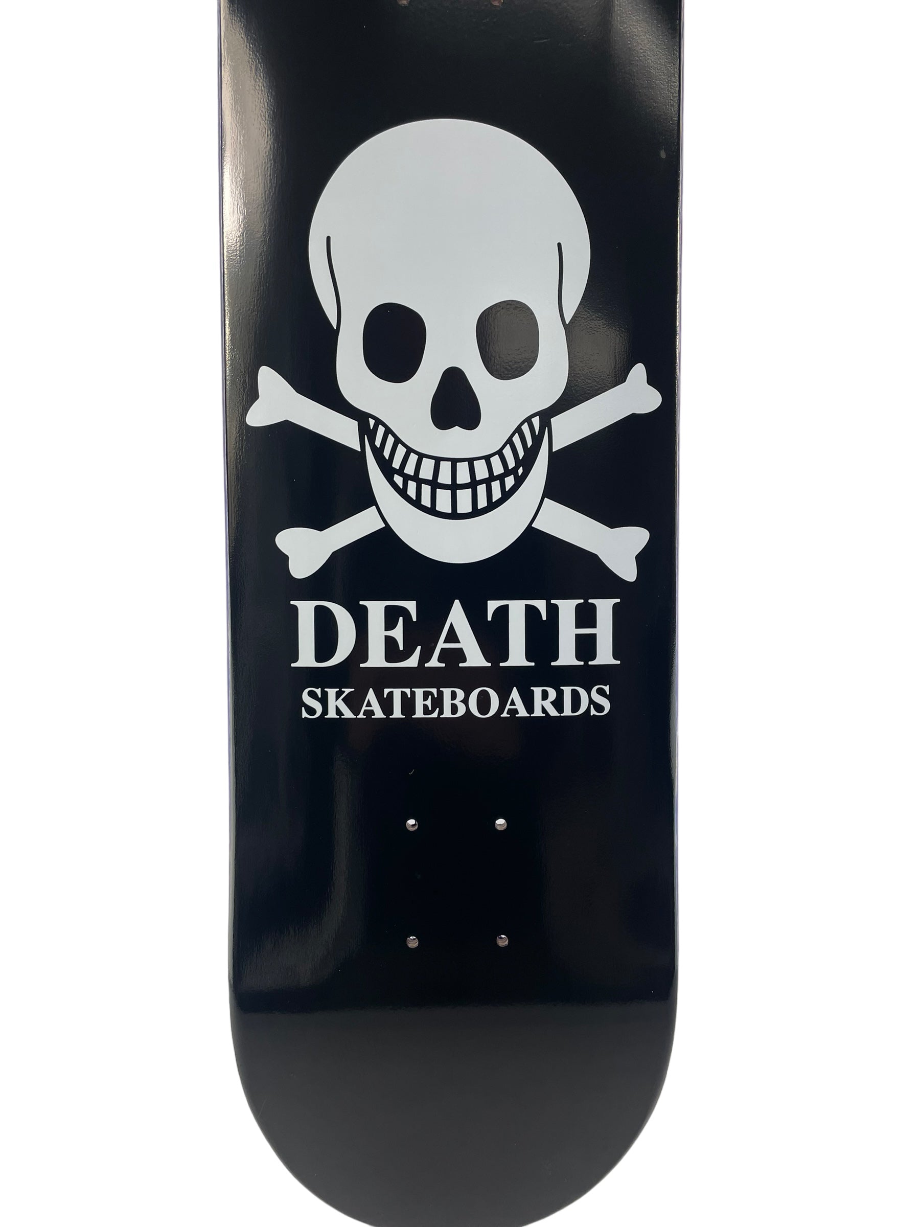 DEATH OG Black SKULL SKATEBOARD DECK by Death Skateboards - Multiple Sizes Available for Street & Park Skateboarding