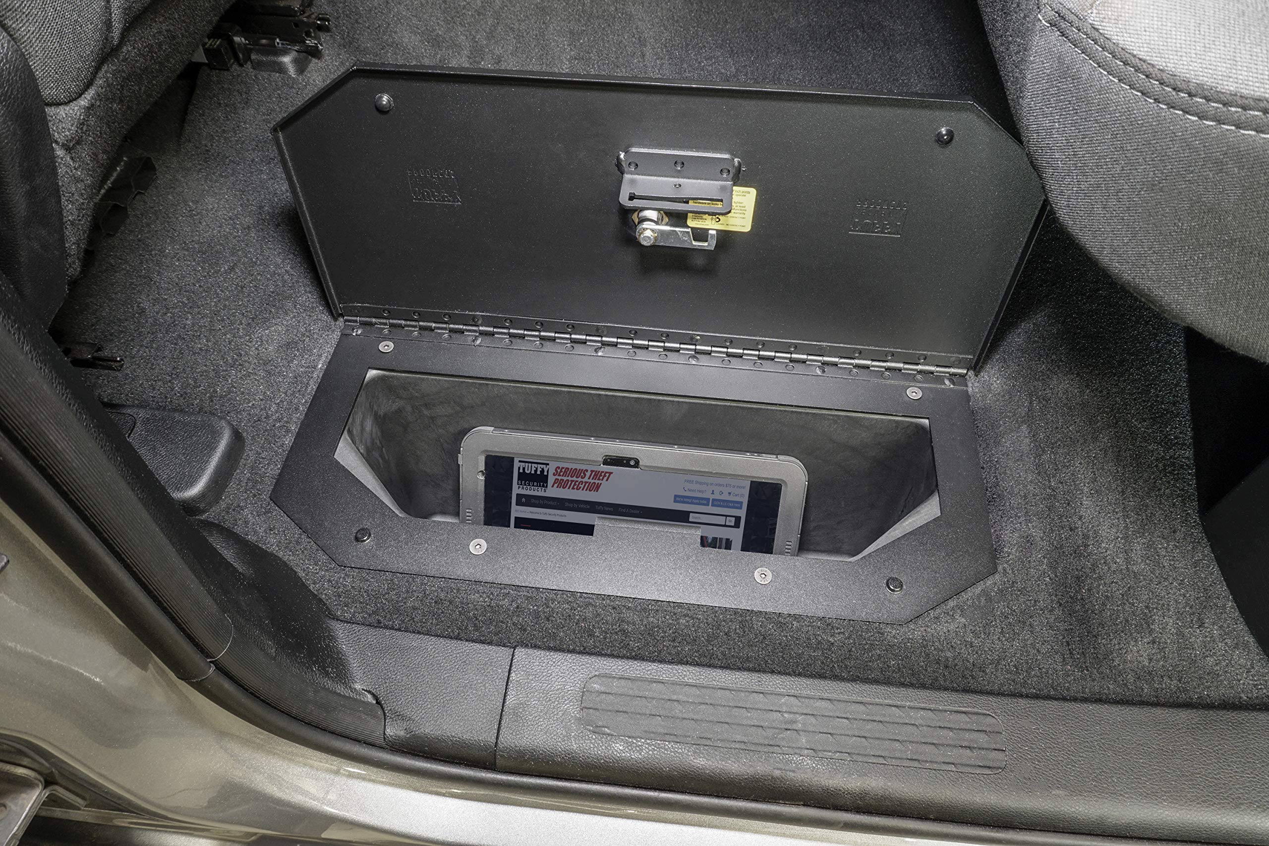 Tuffy in-Floor Storage Lid for RAM 5th Gen Trucks - Heavy Duty Security Lockbox for Under Seat Storage | Perfect for Tools, Gear & Valuables Protection While Off-Roading or Camping