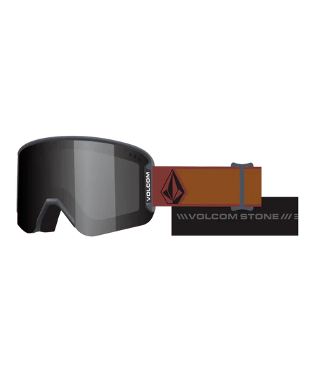 Volcom 2025 Odyssey Ski Goggles - Redwood Caramel/Dark Grey Lens - UV Protection & Anti-Fog for Men & Women - Perfect for Snowboarding & Winter Sports