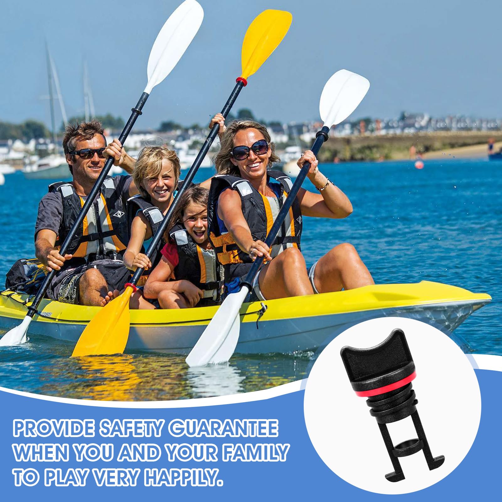 Ouligay 4pcs Kayak Drain Plug Kit - Scupper Plugs for Kayak, Canoe & Boat - Durable Lifetime Kayak Accessories for Fishing, Paddling & Water Sports