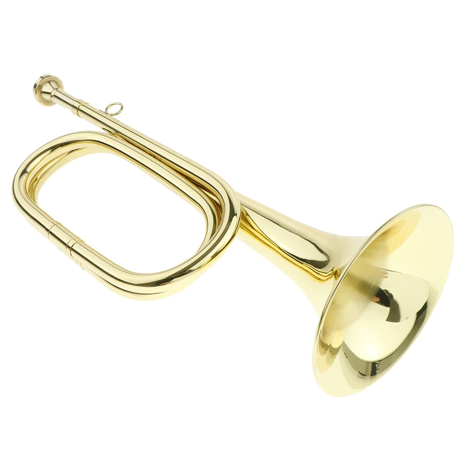 Professional Brass Trumpet Set for Beginners - Cavalry Marching Bugle for School Band Performances & Military Ceremonies | High-Quality Brass Instrument for Music Students & Ensembles