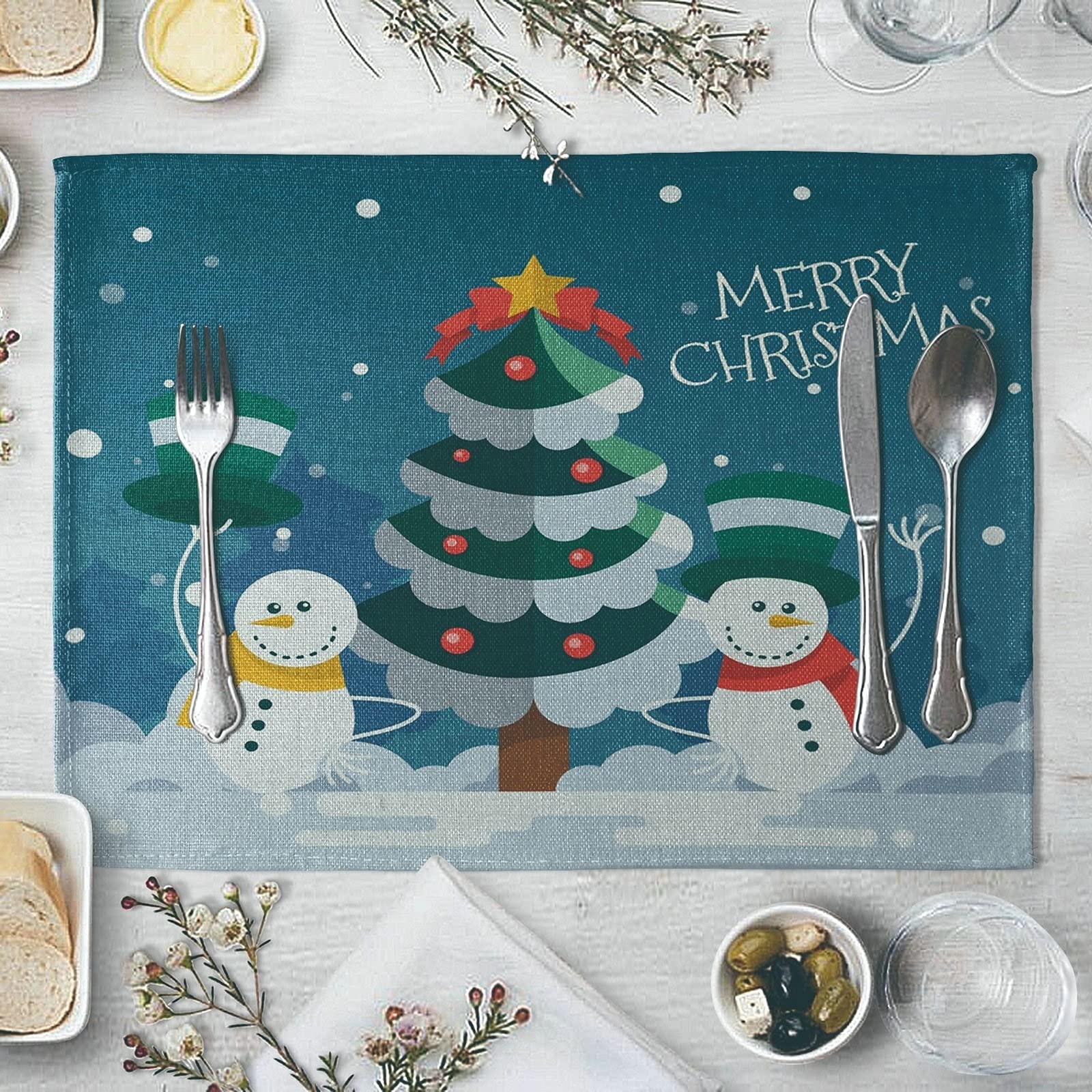 Premium Cotton Linen Placemats Set of 2 - 16