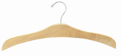Natural Wooden Dress Hanger - Premium Clothes Hanger for Suits, Dresses & Coats - Perfect for Closet Organization & Wardrobe Display