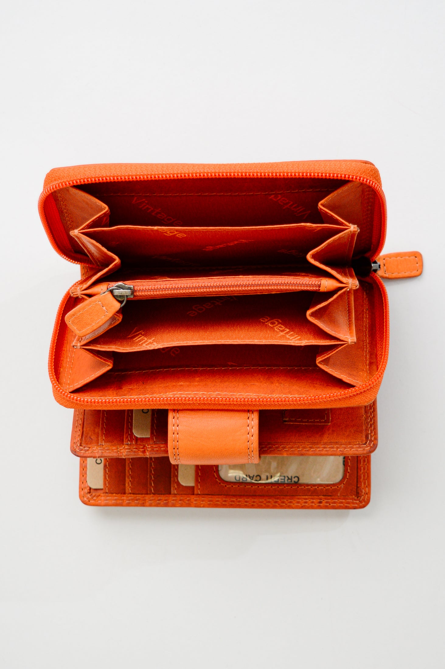 Adrian Klis 5103 Genuine Leather Women's Wallet - Orange | Stylish & Durable for Everyday Use, Travel & Gift Giving