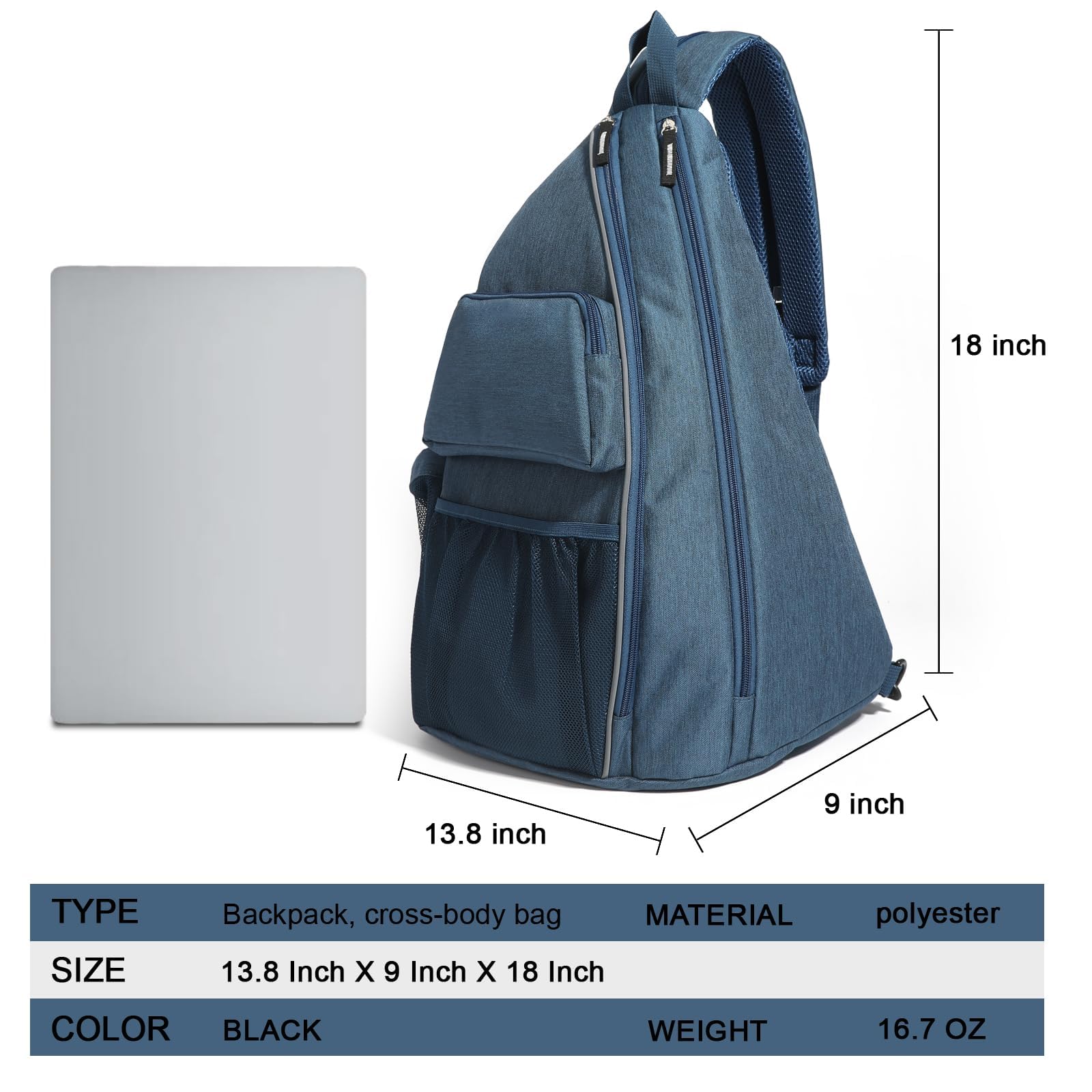 GOROANLY Large Capacity Tennis Sports Bag - Adjustable Multi-Functional Backpack for 4 Paddles, Perfect for Tennis, Squash & Cross-Body Sports with Fence Hook (Red) - Great for Court Training, Gym Workouts & Outdoor Activities