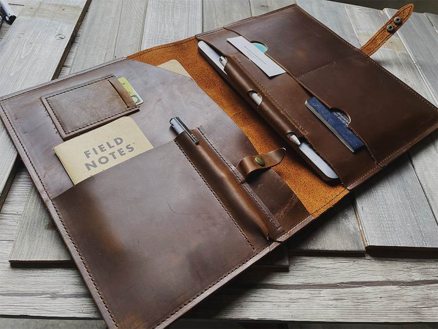 Custom Leather MacBook Air 15 Case for M1 & M2 - Premium Protective Sleeve for Work, Travel & Everyday Use