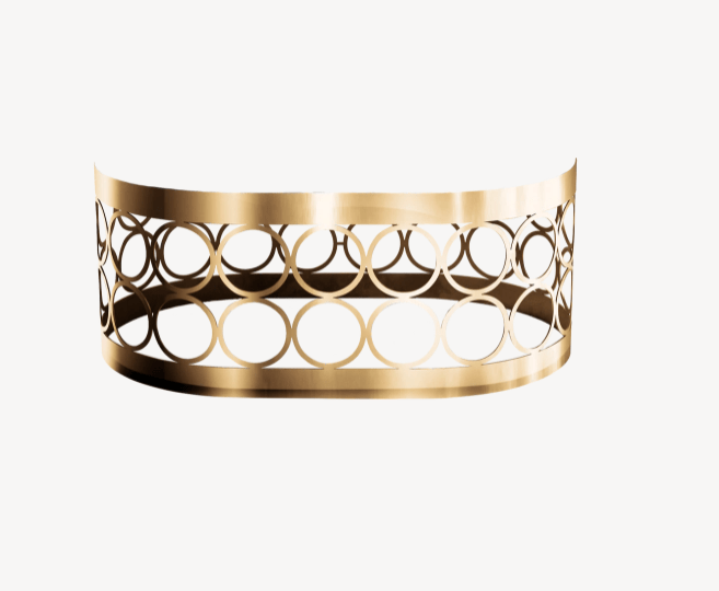 Aristot Rondo Base Circle Gold - Elegant Home Decor for Living Room, Bedroom & Office - Perfect for Displaying Art, Photos & Collectibles
