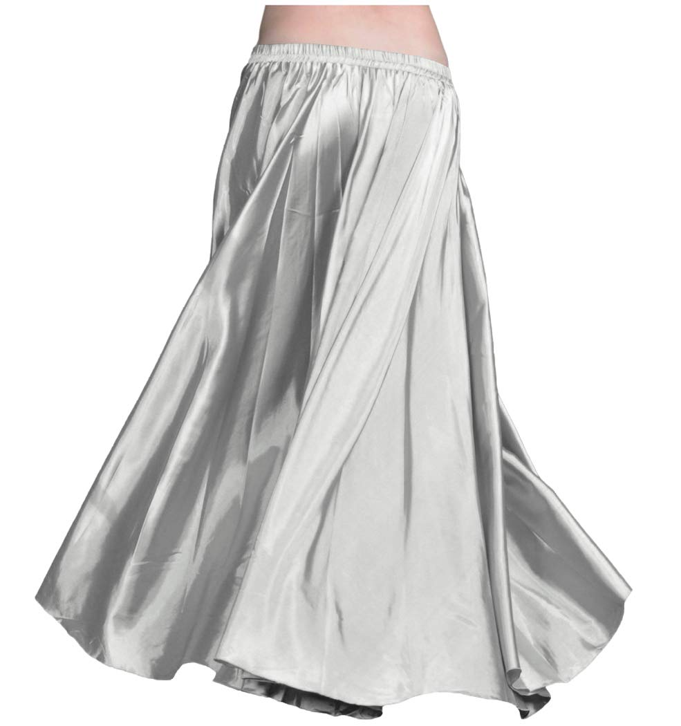 Stylish Indian Women's Satin Full Circle Swing Skirt - Perfect for Halloween, Belly Dance, Tribal Performances & Boho Fashion Outfits