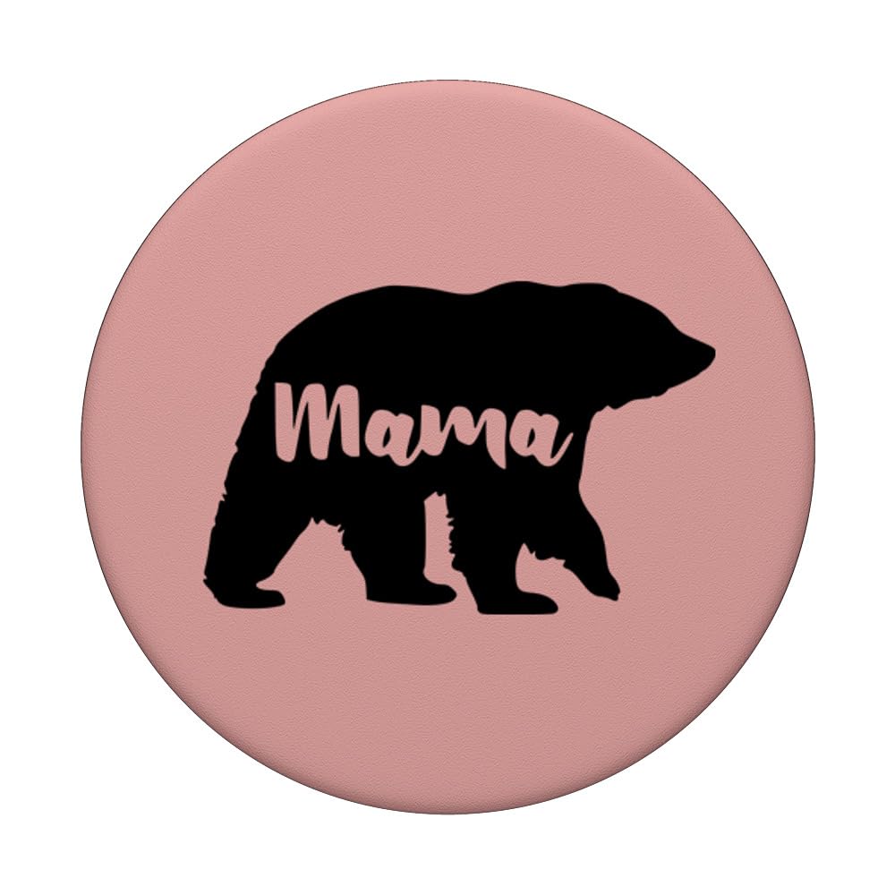 Black Mama Bear Rose PopSockets Standard PopGrip - Swappable Phone Grip & Stand for iPhone, Samsung & Smartphones - Perfect for Selfies, Calls & Secure Phone Handling