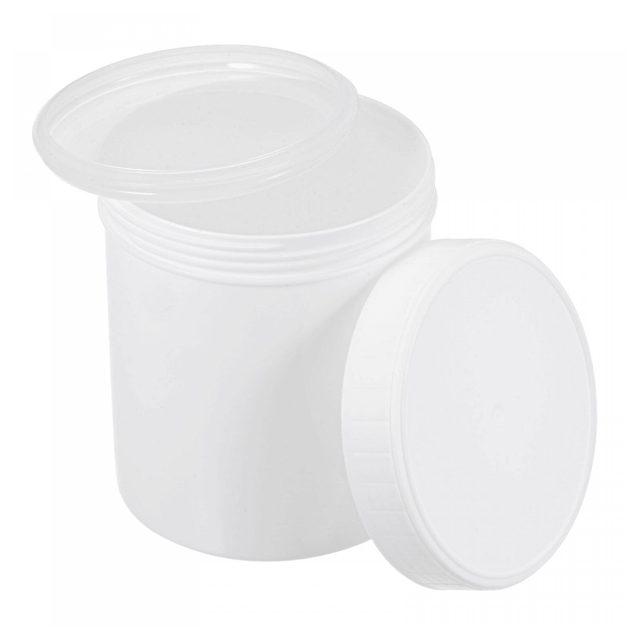 uxcell 0.26-Gallon (1000mL) Empty Plastic Paint Pail with Sealing Lid - White Storage Container (2-Pack) - Perfect for Paint, Glue, Crafts & DIY Projects