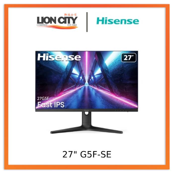 Hisense 27G5F SE 27-inch 240Hz Fast IPS Gaming Monitor - Full HD 1080p, 1ms Response Time, AMD FreeSync Premium, for PC, PS5, Xbox Series X Gaming Setup & Esports