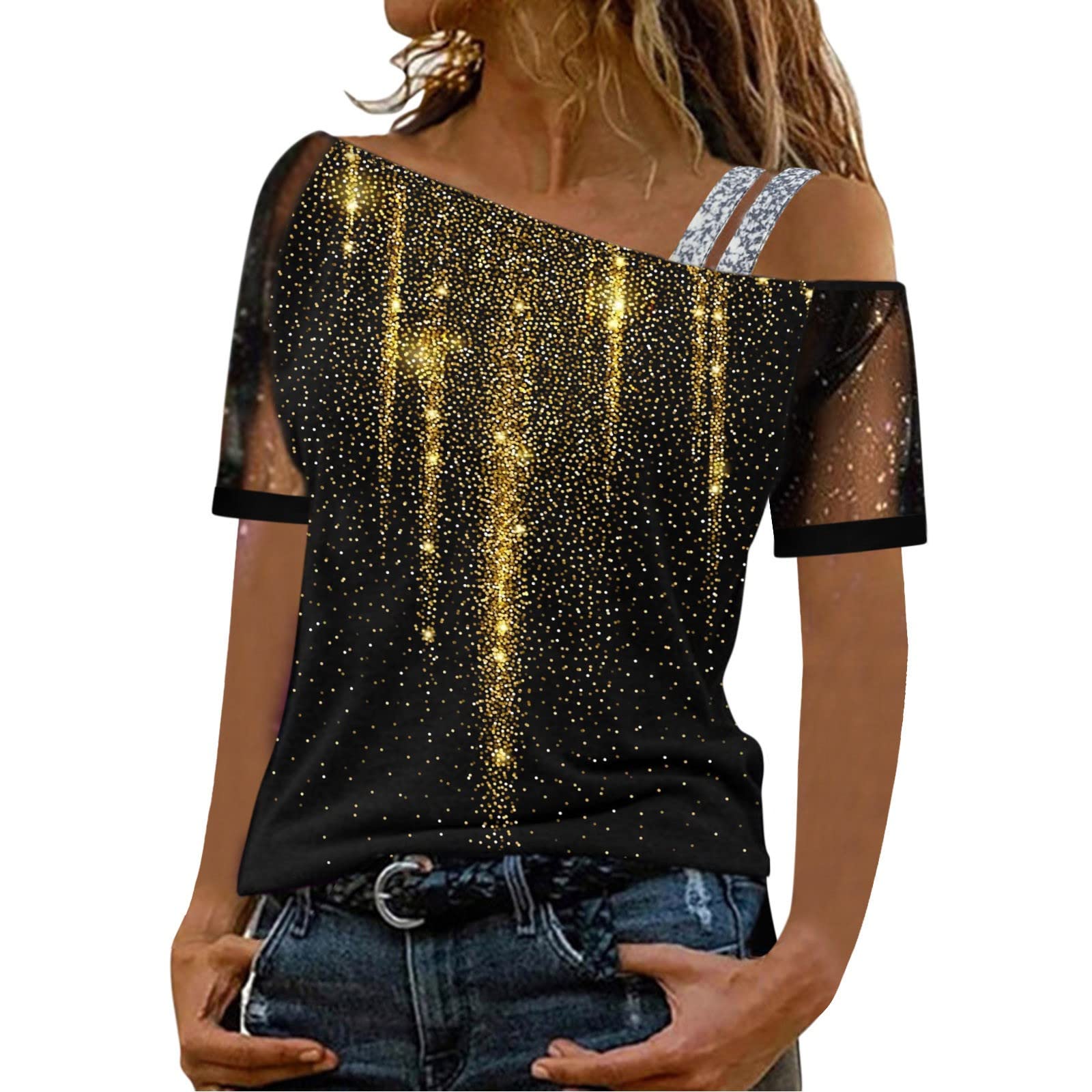 Women's Floral Print Workout Tank Top - Crewneck Casual T-Shirt for Summer & Fall - Gym, Yoga, Running & Everyday Wear