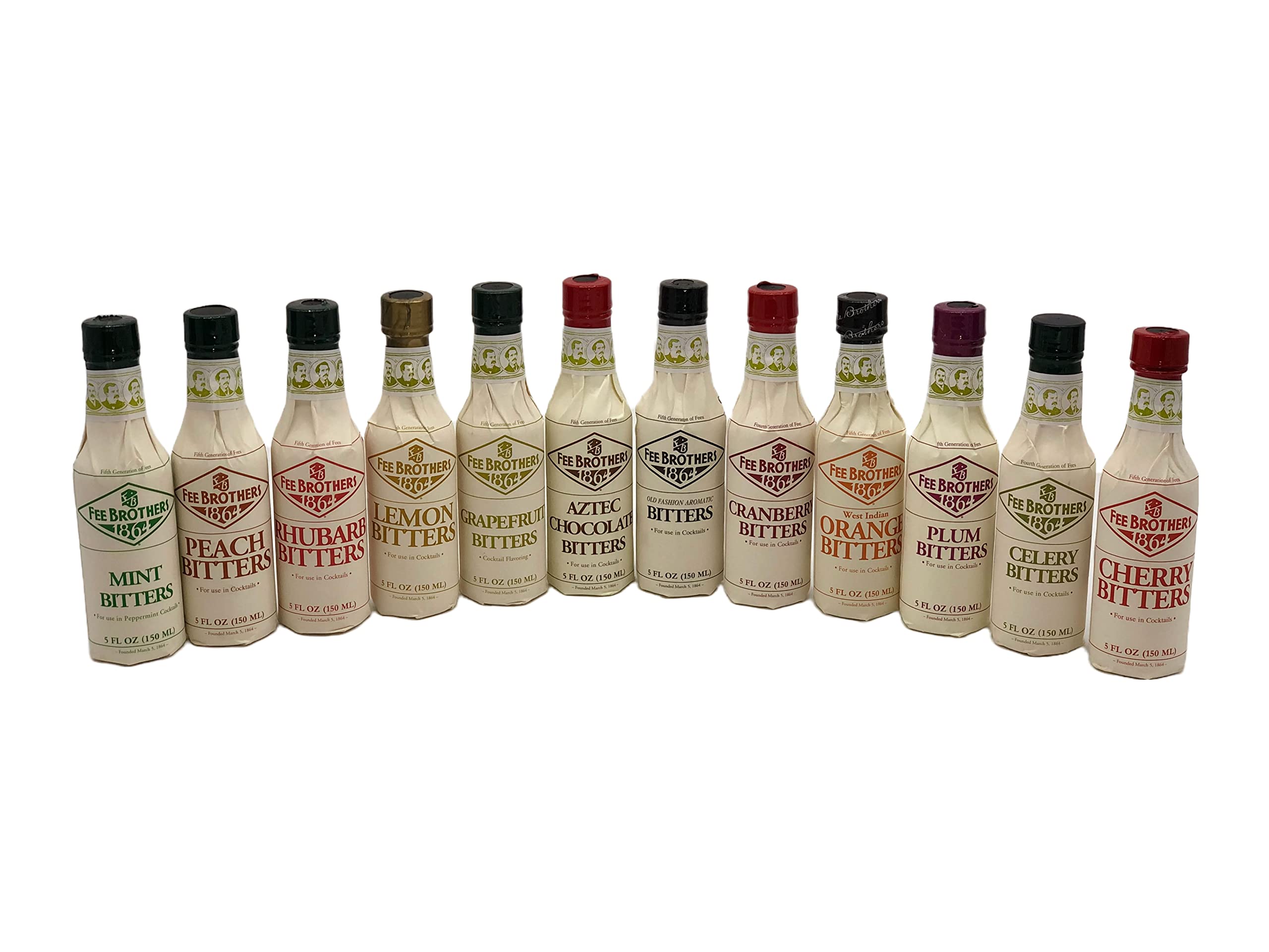 Fee Brothers Bar Cocktail Bitters Complete Set - 12 Bottles for Mixing Classic & Craft Cocktails | Perfect for Home Bars & Professional Bartenders