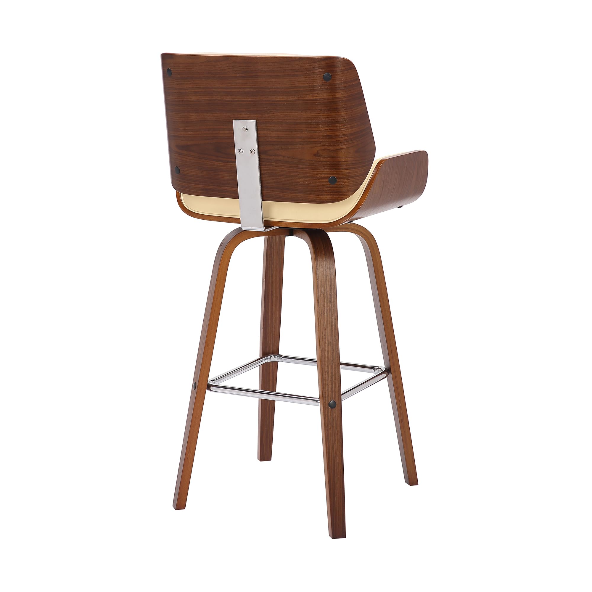 Armen Living Tyler Mid Century Modern Swivel Bar Stool - 30
