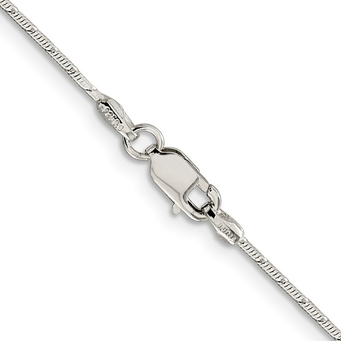 925 Sterling Silver D-Cut Snake Chain Necklace for Women & Men - Adjustable Lengths 16