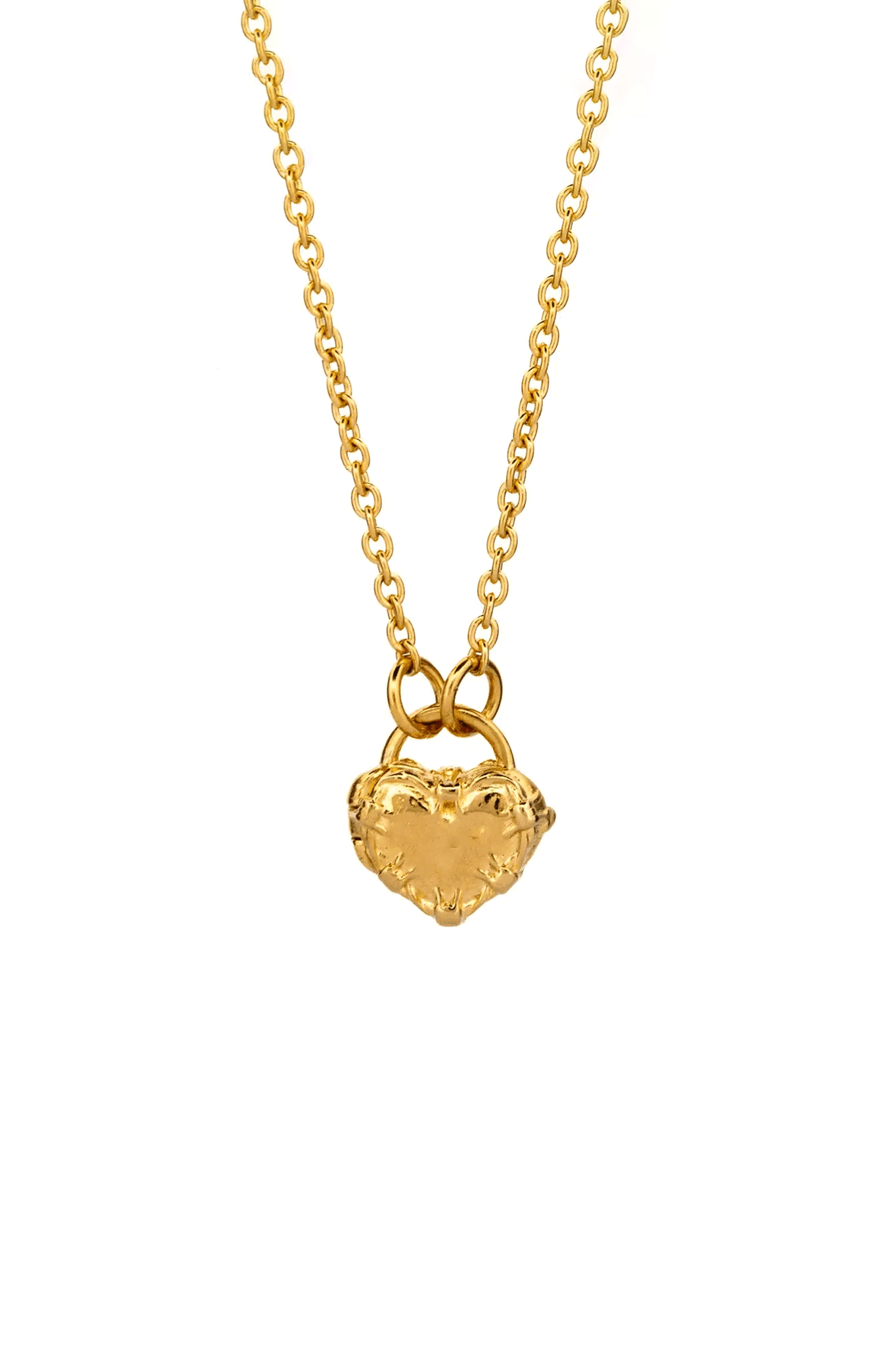 Lil' Barbwire Heart Locket Necklace - 14K Gold Plated Gothic Jewelry for Women | Perfect for Valentine's Day Gifts, Punk Fashion & Alternative Style Accessories