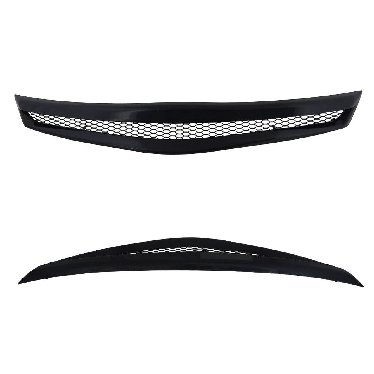 R Style Front Grille Mesh for 2006-2008 Honda Civic Coupe | Black Sporty Upgrade | Perfect for Car Enthusiasts & Street Racing