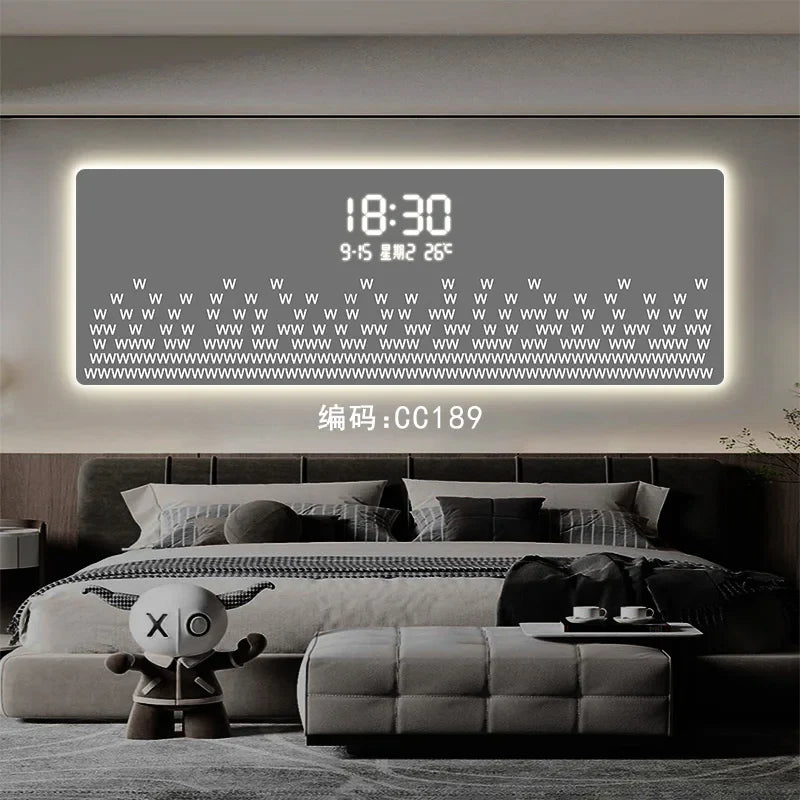 Digital LED Wall Clock with Equalizer Display - Modern Home & Office Decor for Living Room, Bedroom, Kitchen, Classroom (Battery Operated)