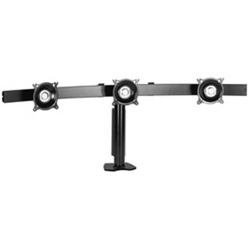 Chief KTC325B Black Horizontal Desk Clamp Mount for 3 LCD Monitors - Perfect for Office Workstations, Gaming Setups & Multi-Screen Workflows