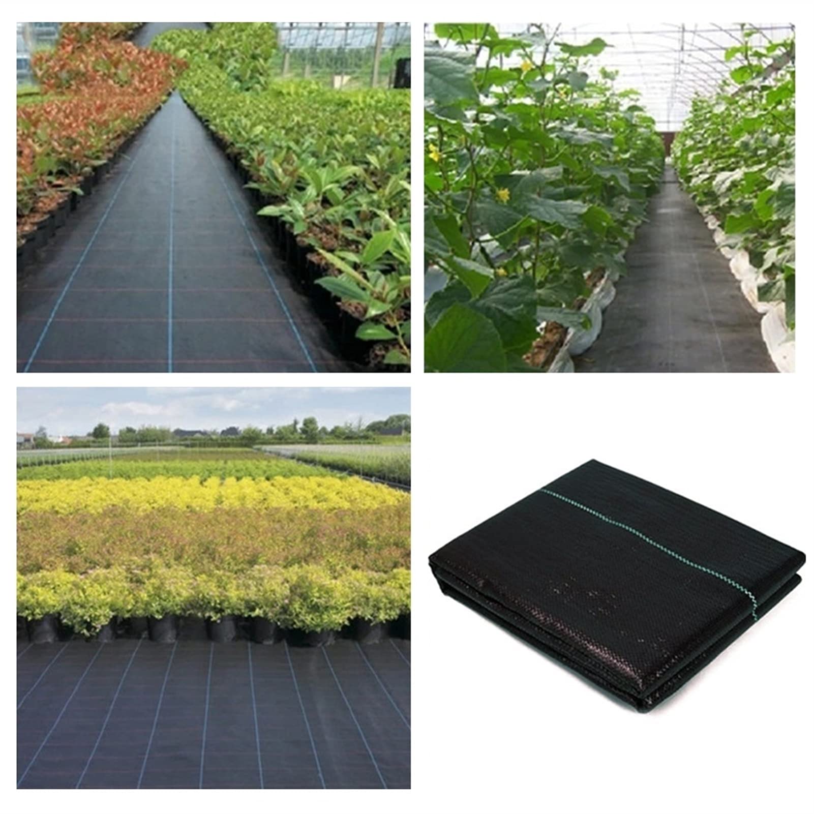 Premium Black Landscaping Fabric - Heavy Duty Weed Barrier for Lawn, Garden, Flower Beds & Driveways | Durable Ground Cover Mulch Fabric (1x3m) | Perfect for Weed Control, Soil Protection & Landscape Projects