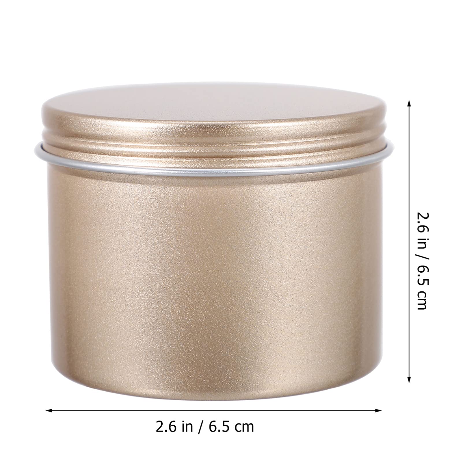 Hemoton 5-Piece Airtight Christmas Candle Jar Set - Aluminum Tea & Coffee Storage Canisters, Round Tin Cans for Lip Balm, Travel Mini Jars - Perfect for Holiday Decor, Kitchen Organization & DIY Gifts